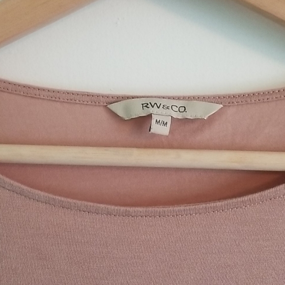 Aysymetrical blush coloured top with sequin detail - Picture 3 of 5